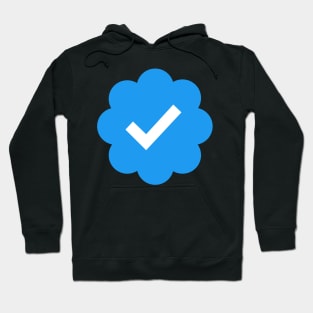 Twitter Verified Blue Check Mark Hoodie